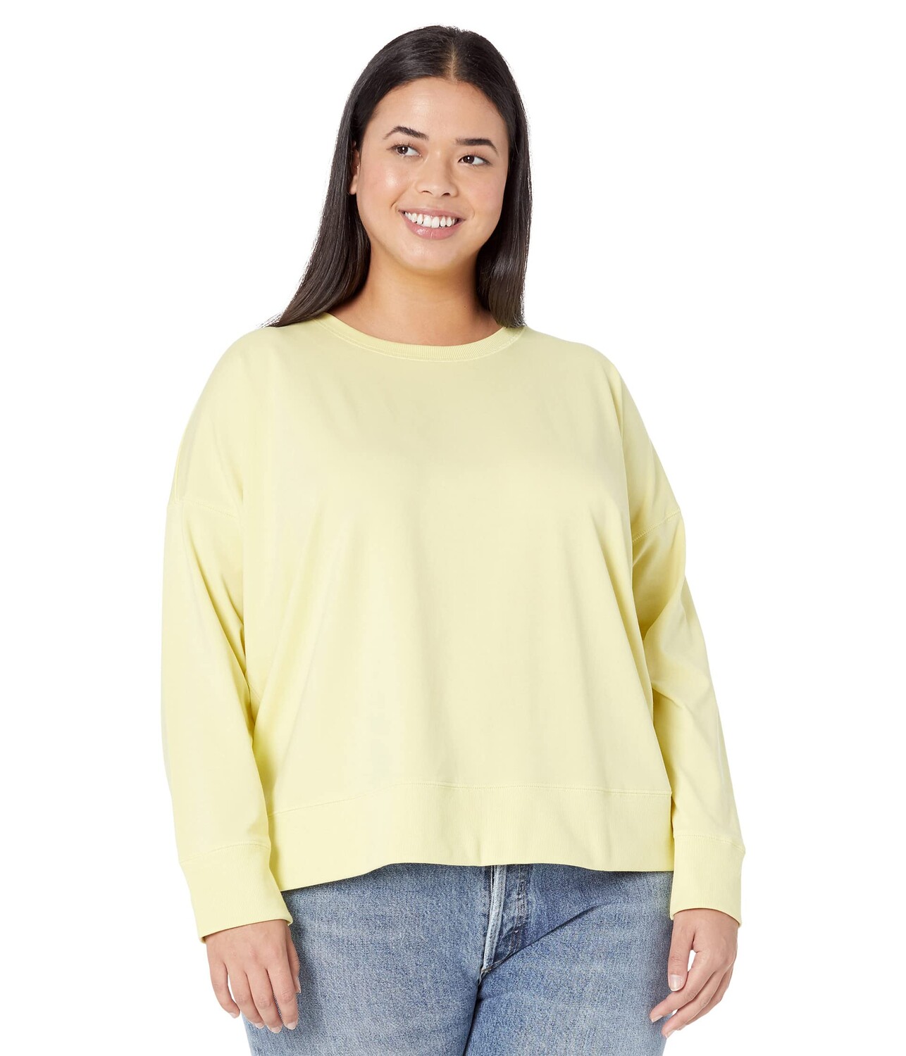 

Худи Eileen Fisher, Crew Neck Top with High-Low Hem in Organic Pima Cotton Stretch Jersey, Зеленый, Худи Eileen Fisher, Crew Neck Top with High-Low Hem in Organic Pima Cotton Stretch Jersey