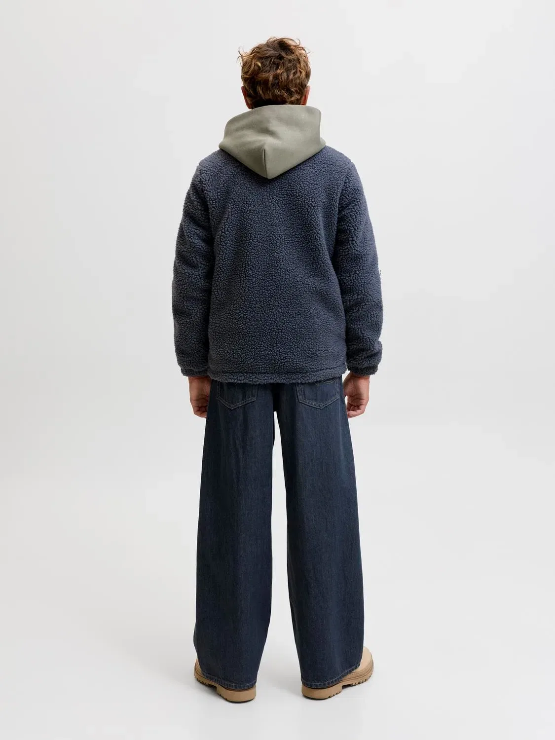 Куртка-плюшевая демисезонная Jjesoho Jack & Jones Junior, серый — фото 3