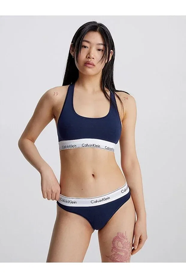 Женский комплект трусов с бретелькой-спагетти Calvin Klein, Navy Blue