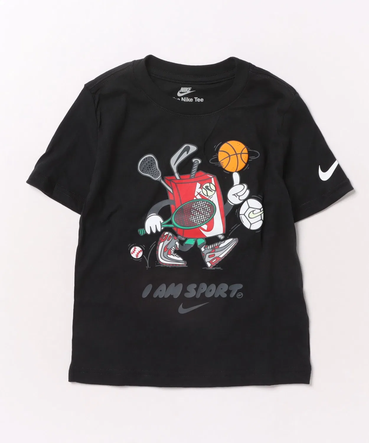 Детская футболка с коротким рукавом и принтом NIKE, Black — фото 4