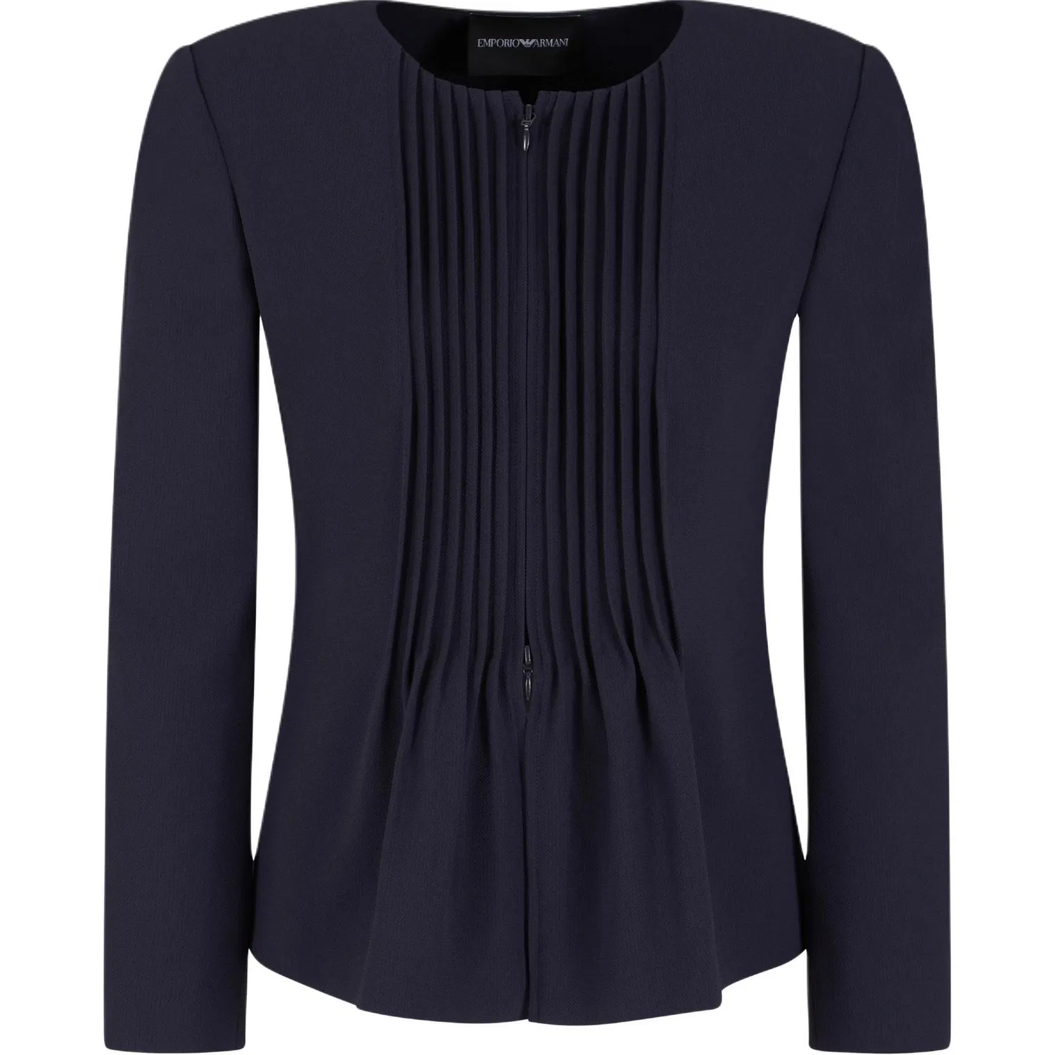 Женский жакет плиссированный с эффектом жидкости EMPORIO ARMANI, Marine Blue