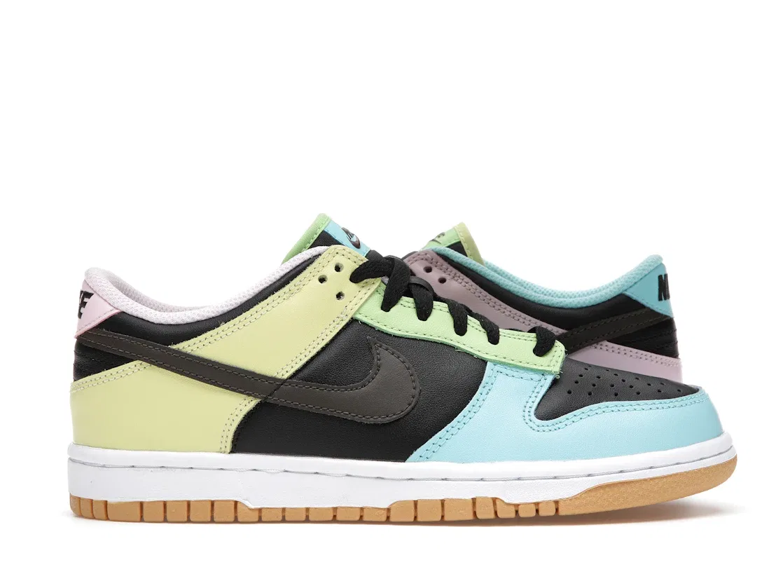 Детские кроссовки Lifestyle с принтом Nike Dunk Low Nike, Black/Dark Chocolate-Copa