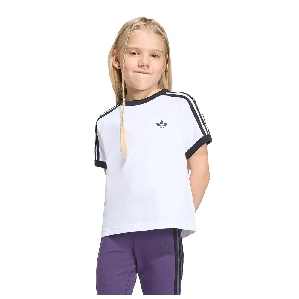 Детская футболка для девочек с длинным рукавом 3-Stripes Adidas Originals, White