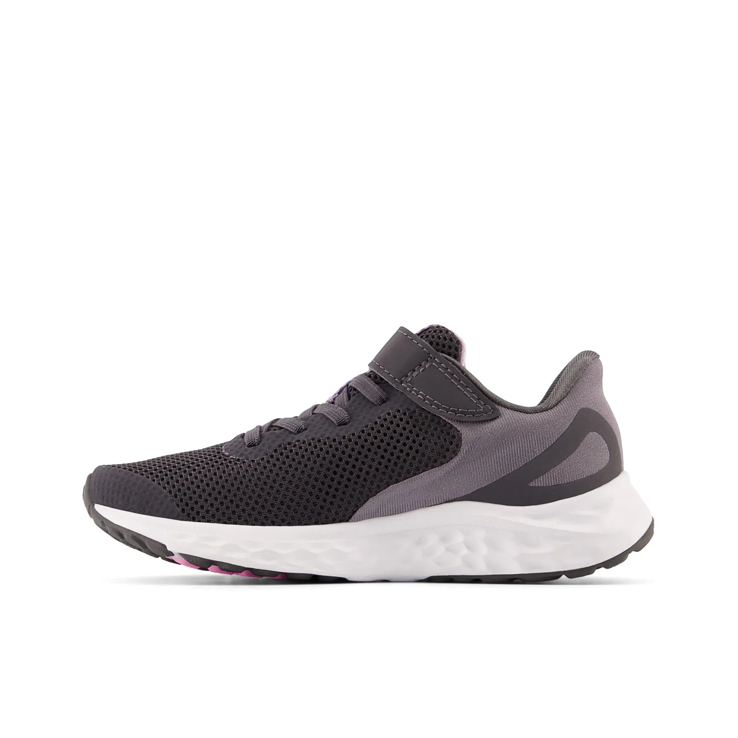 Детские кроссовки для девочек с эластичной шнуровкой Fresh Foam Arishi V4 Bungee Lace With Hook and Loop Top Strap New Balance, Grey — фото 4