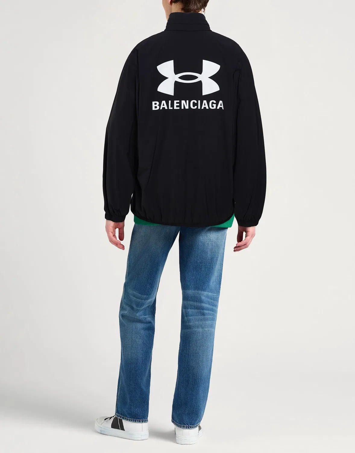 Мужская куртка Oversized с принтом Balenciaga, черный — фото 3