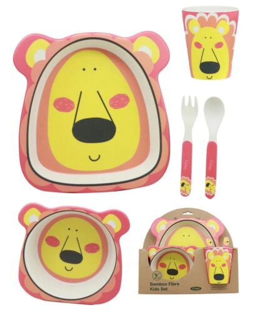 Набор детской посуды 5 предметов Lion, Ebros Gift, multi color