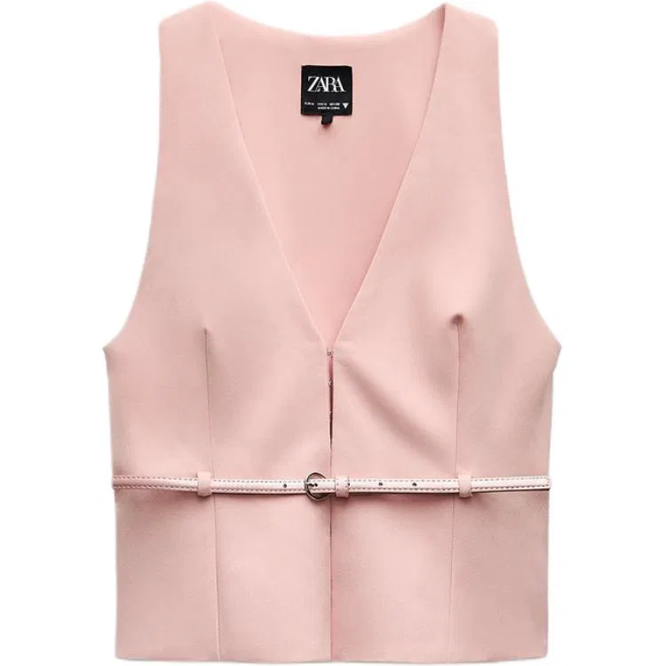 Женский жилет Pink ZARA, Розовый