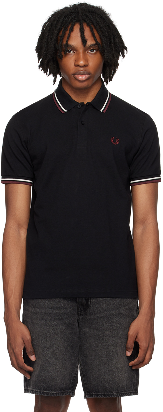 

Черная рубашка-поло M12 Fred Perry