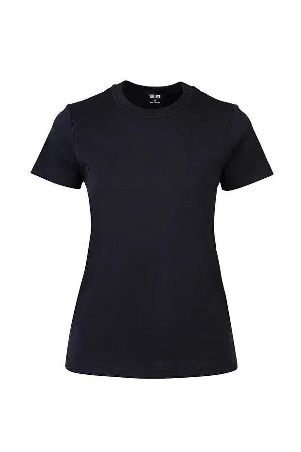 Женская футболка хлопковая Uniqlo, Black