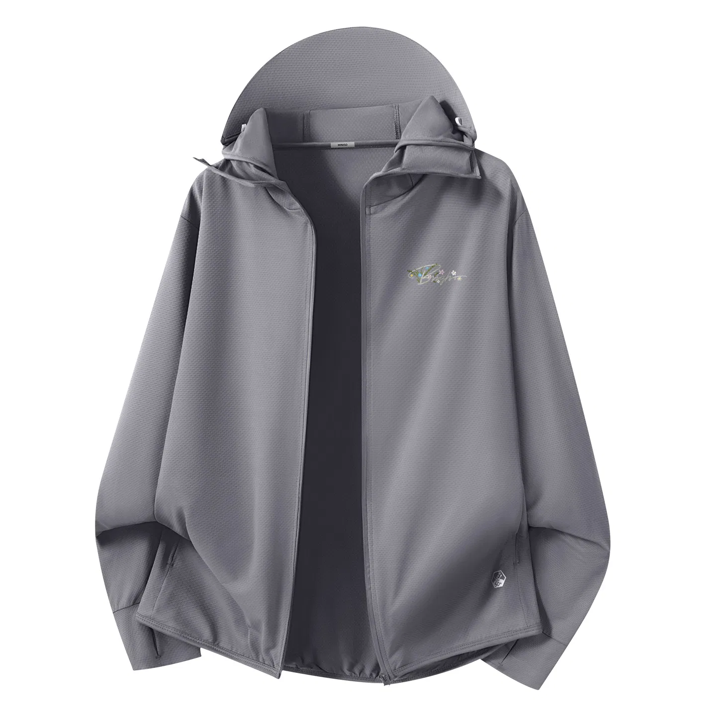 Детская защитная одежда от солнца с капюшоном и козырьком MINISO, Dark Gray