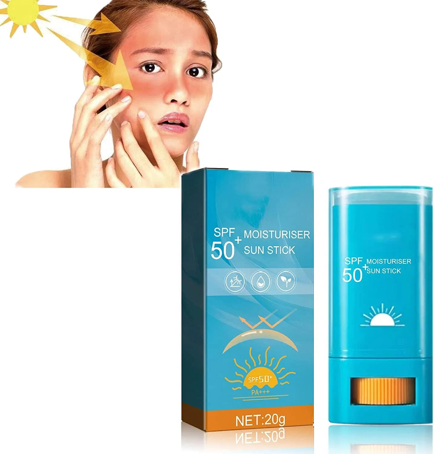 Солнцезащитный стик SPF50+, Qklovni, 20 мл