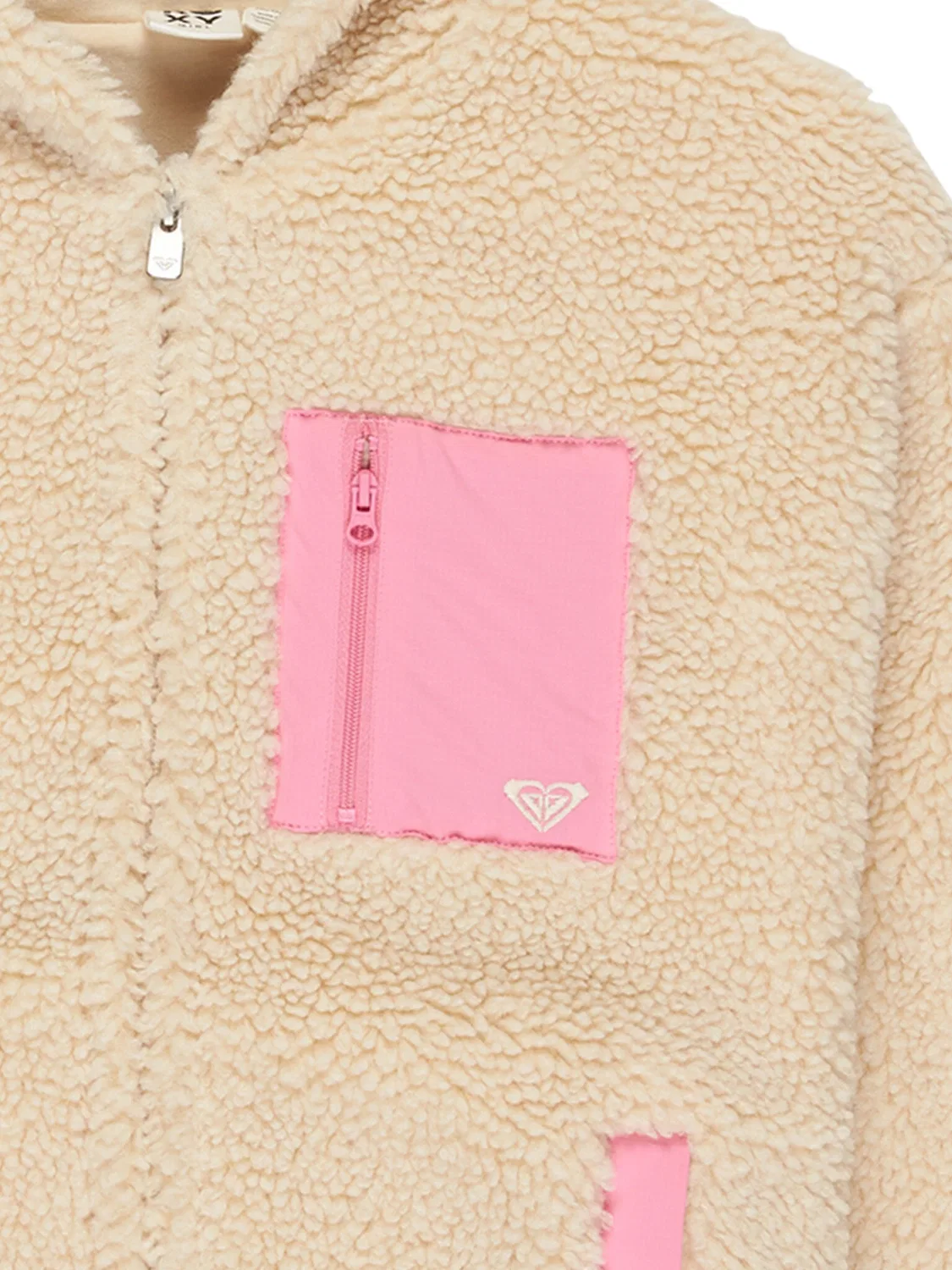 Флисовая куртка свободного кроя для девочки Perfect Cloud Roxy, бежевый — фото 3