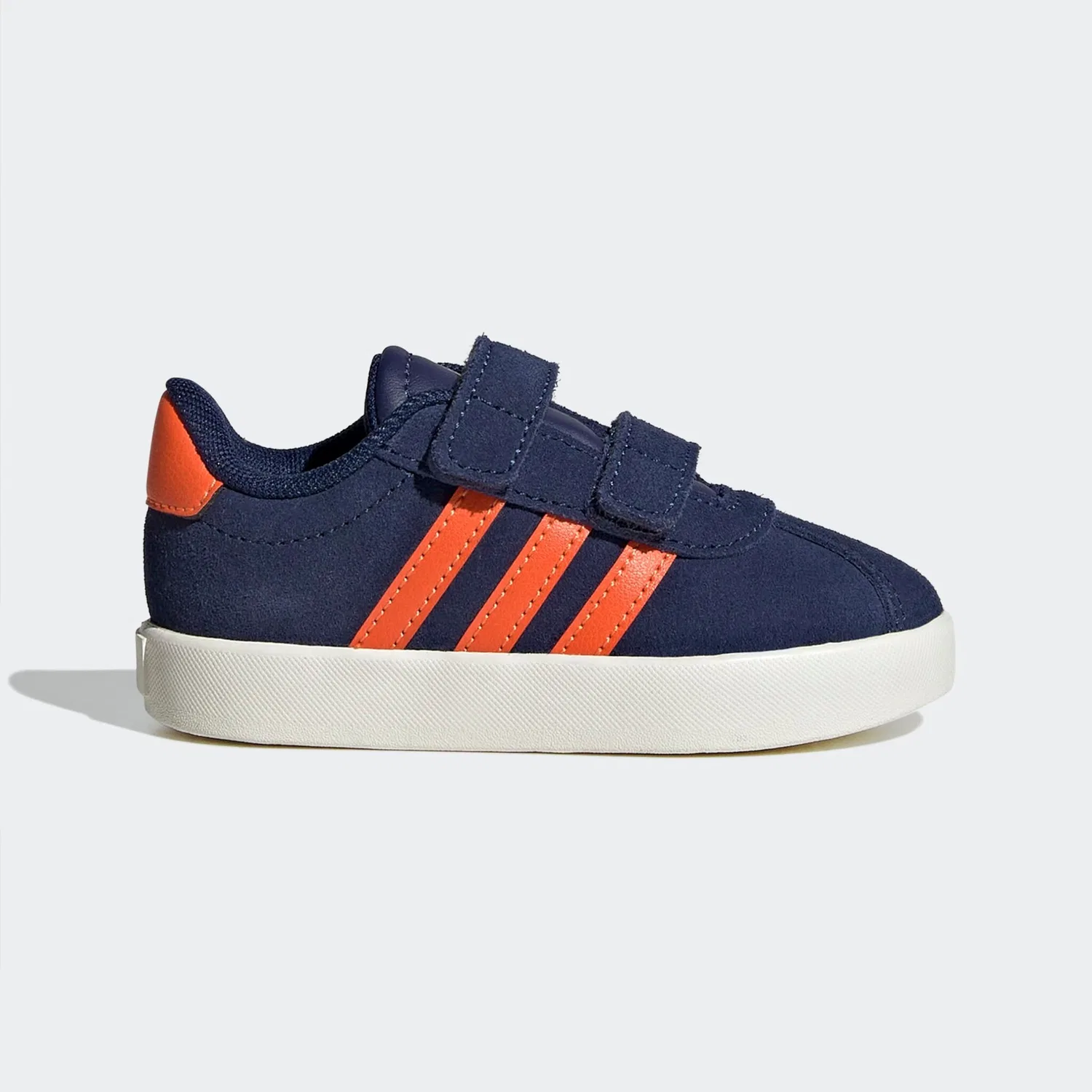 Детские кроссовки с липучками Adidas Sportswear, Dark Blue/Impact Orange/Gold Metallic — фото 2