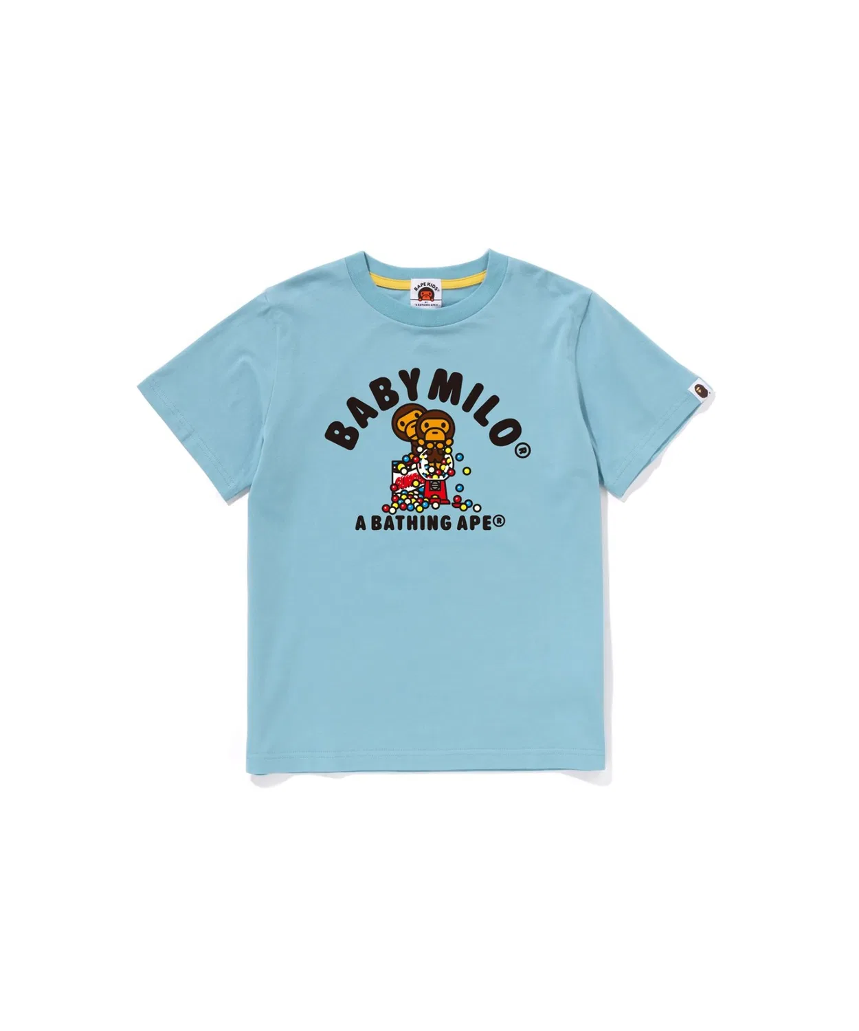 Детская футболка с длинным рукавомBABY MILO GUMBALL UV PRINT TEE A BATHING APE, Sax Blue