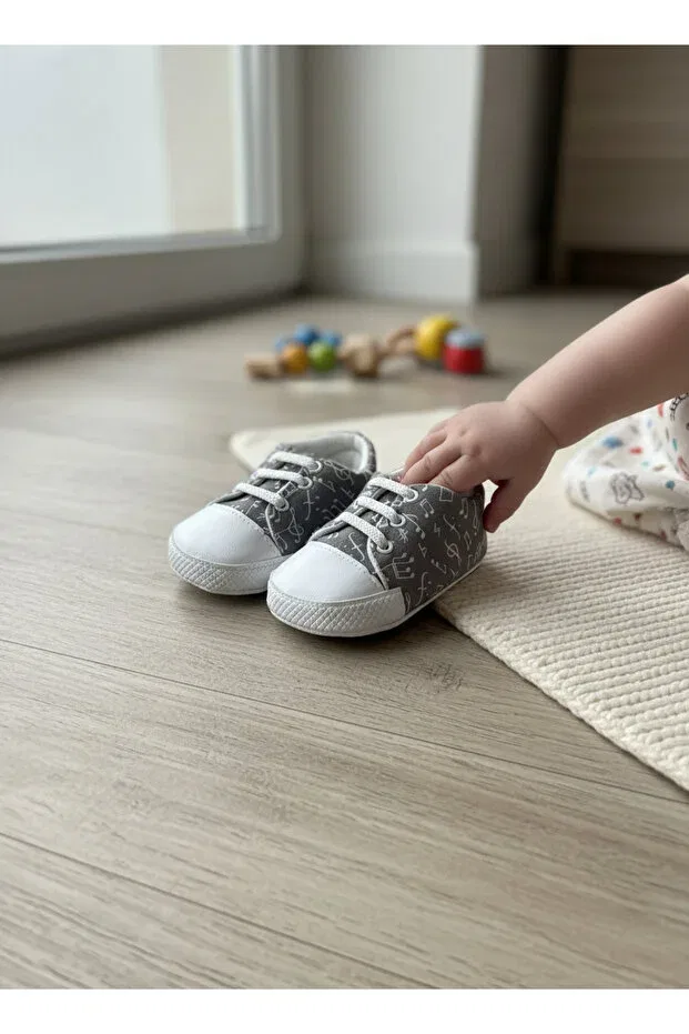 Детские ботинки для новорожденных с ортопедической стелькой Balbeybi, Gray