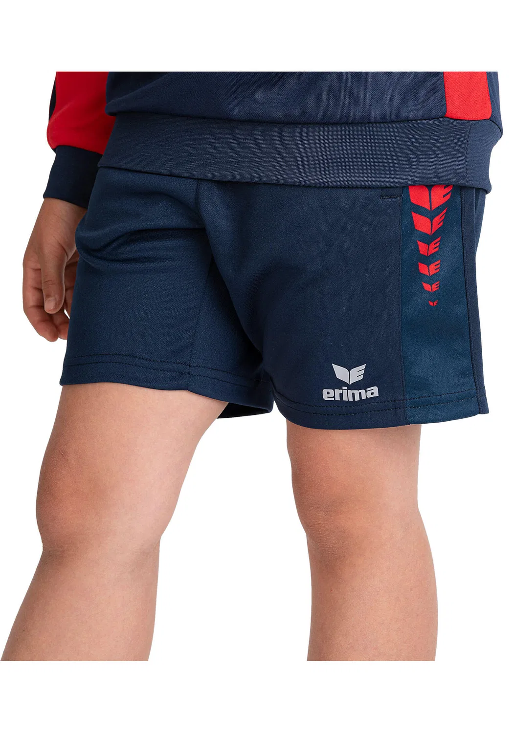 Детские шорты с принтом Six Wings Erima, BLAU / Navyblau / Rot