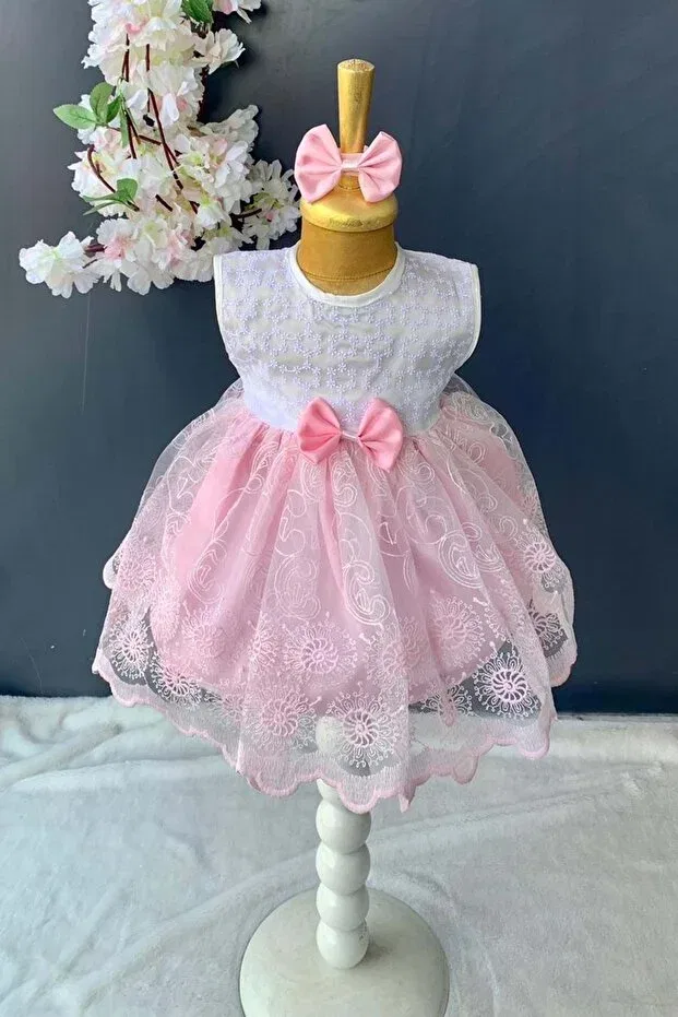 Детское кружевное платье для девочек Mnk Baby&Kids, Pink