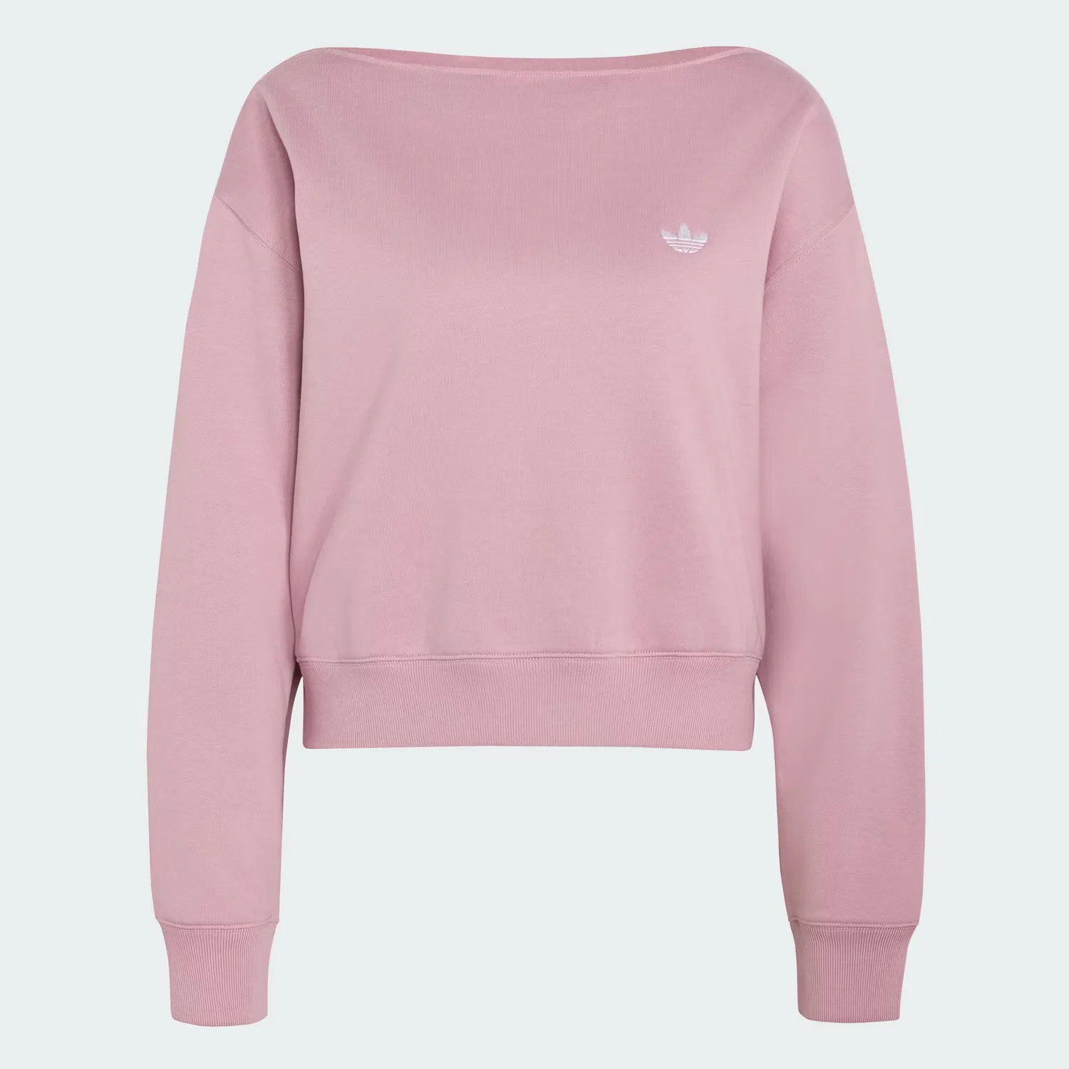Женский свитшот свободного кроя Essentials Fleece Boatneck Adidas Originals, Magic Mauve — фото 4