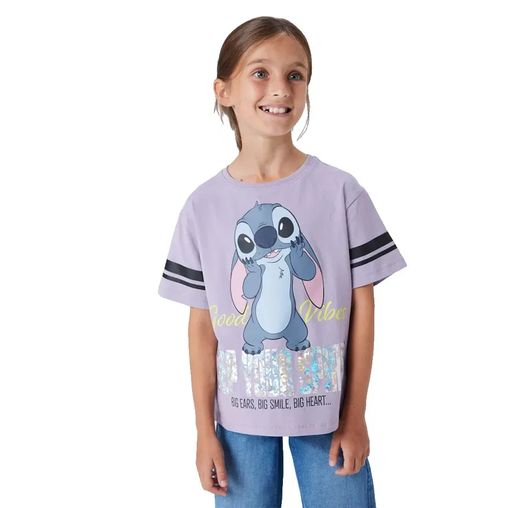 Детская футболка с принтом Dymi Stitch Name it, Purple