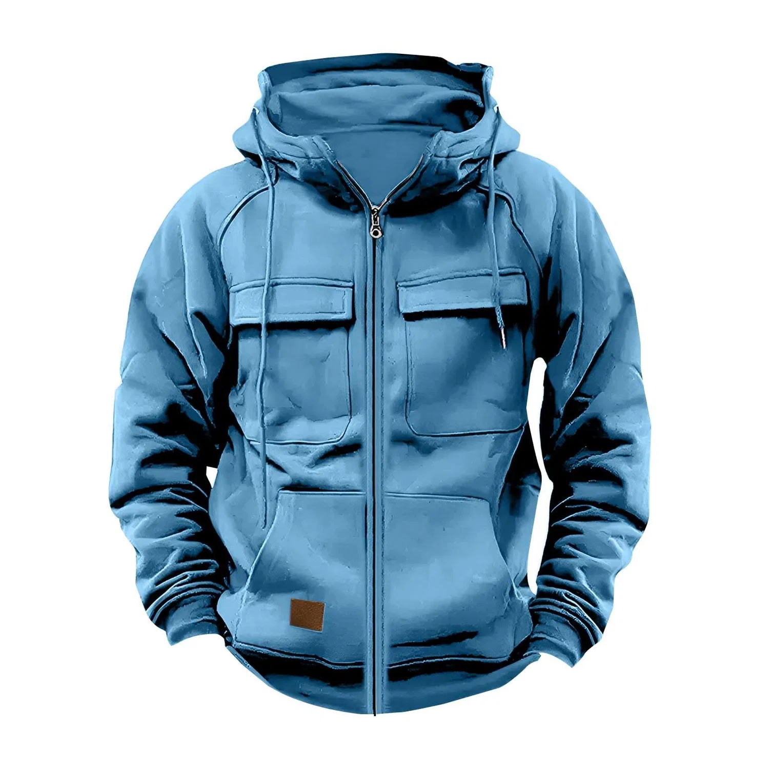 Мужское худи с принтом Cargo Hoodies, Azure