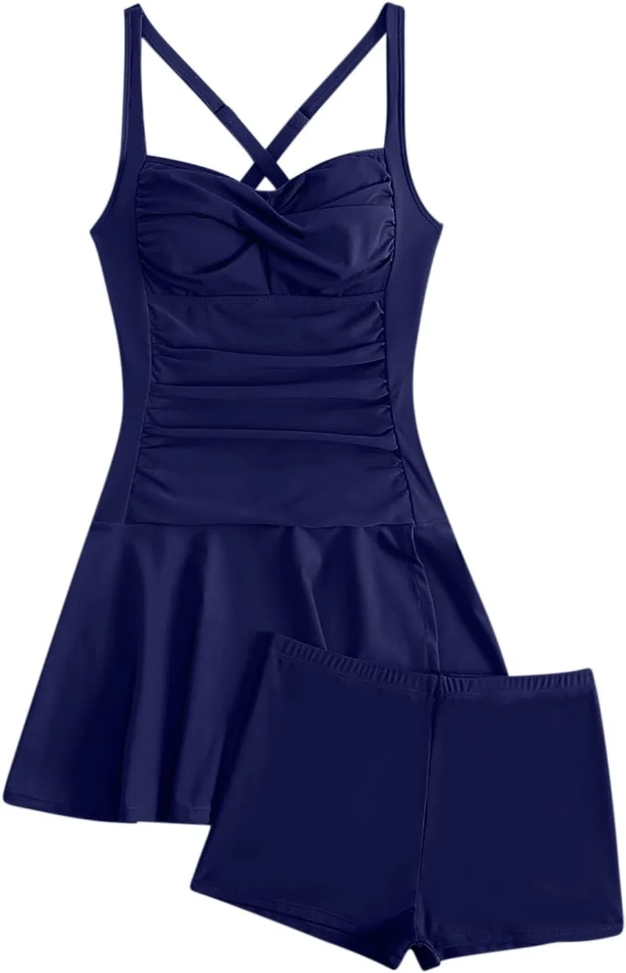 Женский слитный купальник с юбкой Vintage, Navy