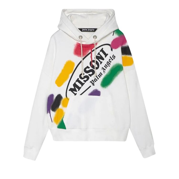 

Худи Palm Angels x Missoni Sport Hoodie 'White/Black', белый