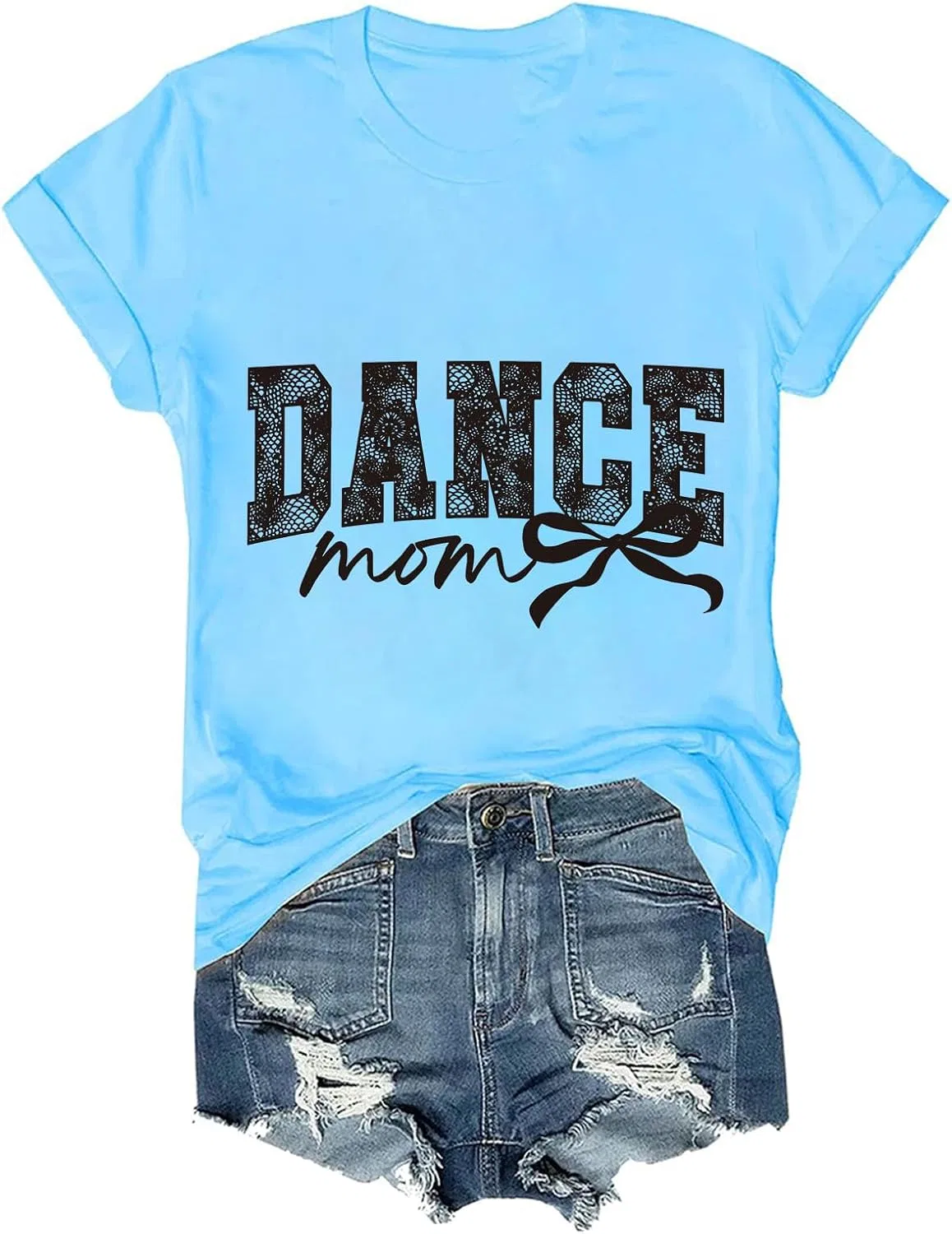 Женская футболка с принтом Dance Mama, Sky Blue