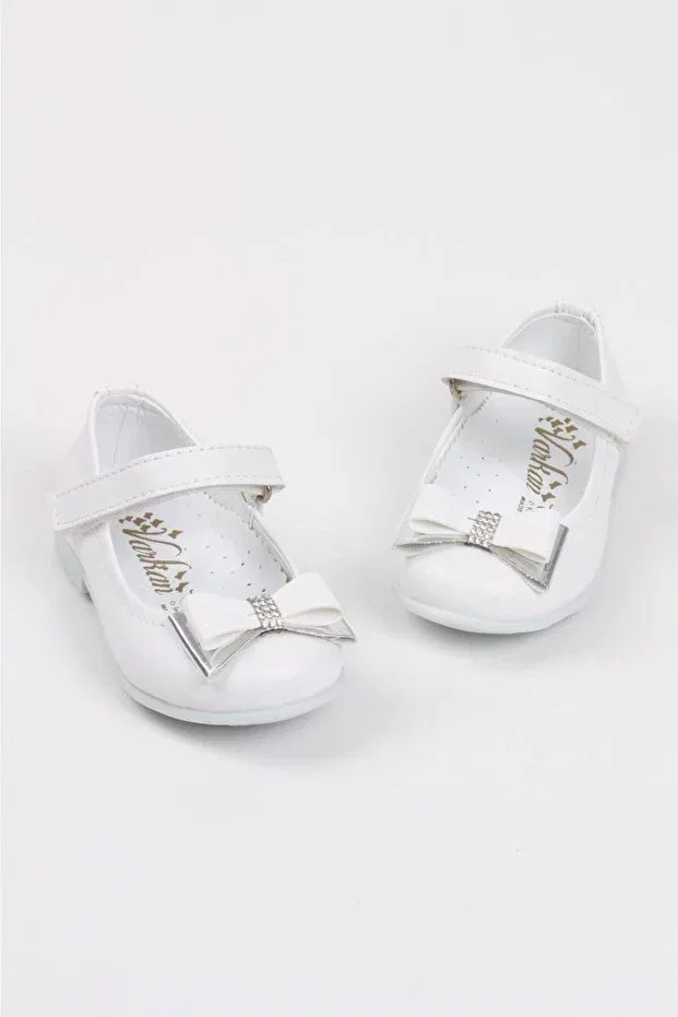 Детские балетки для девочек с коротким каблуком Findify Store, White