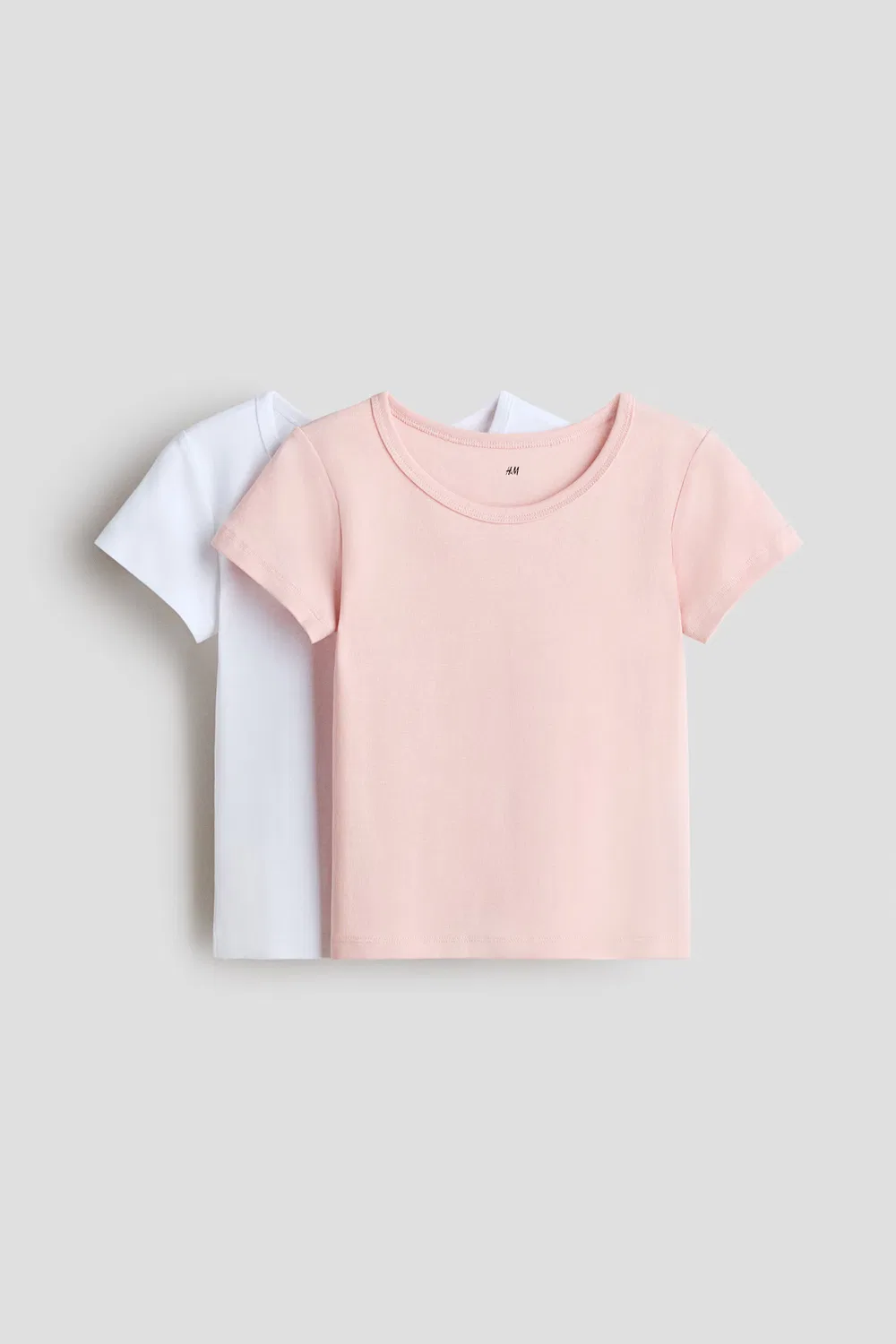 2 хлопковые рубашки в упаковке H&M, Hellrosa/Weiß