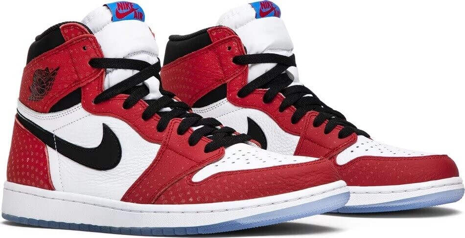 

Кроссовки Marvel x Air Jordan 1 Retro High OG Origin Story, красный/белый/черный