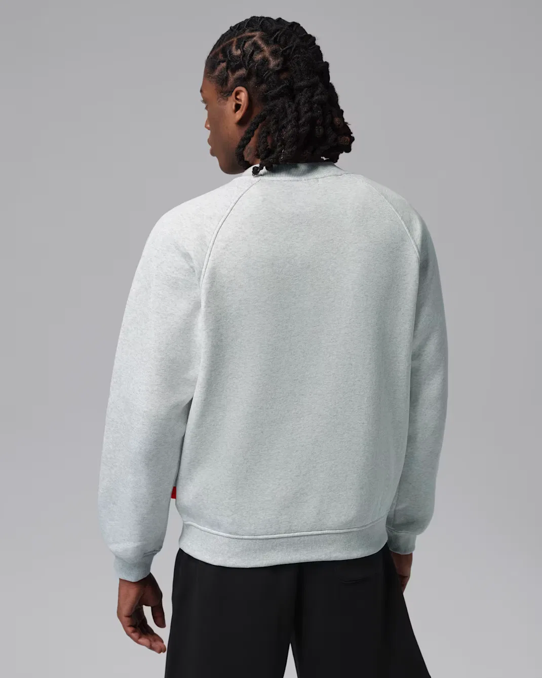 Мужская толстовка с круглым вырезом Jordan Brooklyn, Neutral Grey/Heather/University Red — фото 2
