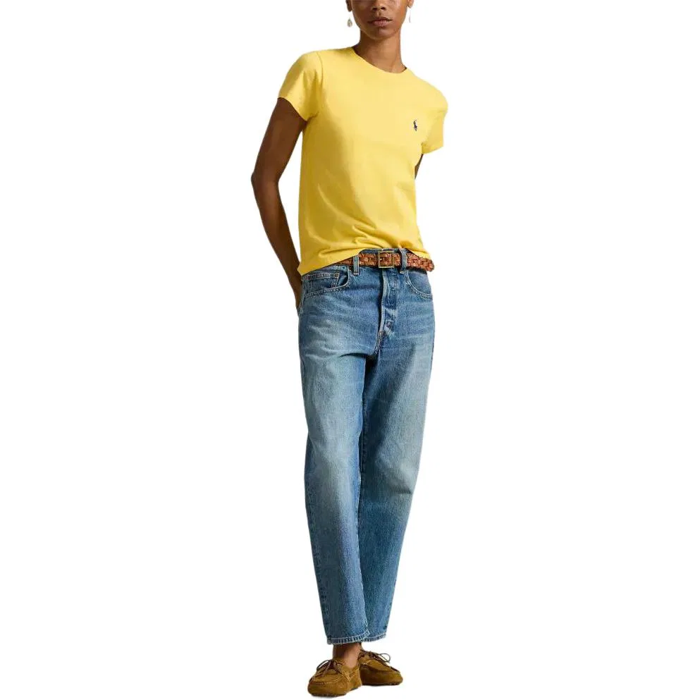 Футболка с круглым вырезом из хлопка, Polo Ralph Lauren, University Yellow — фото 3