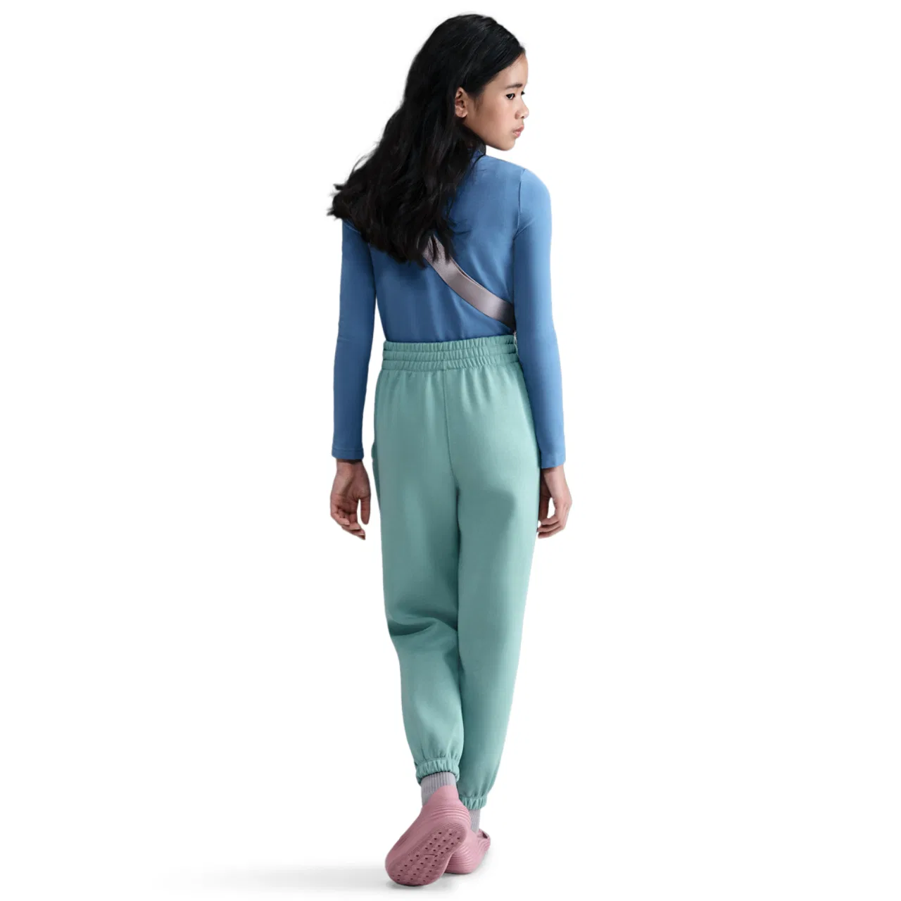 Детские спортивные брюки Nike NSW Club LBR Oversized Fleece, цвет Cannon/Cannon — фото 4
