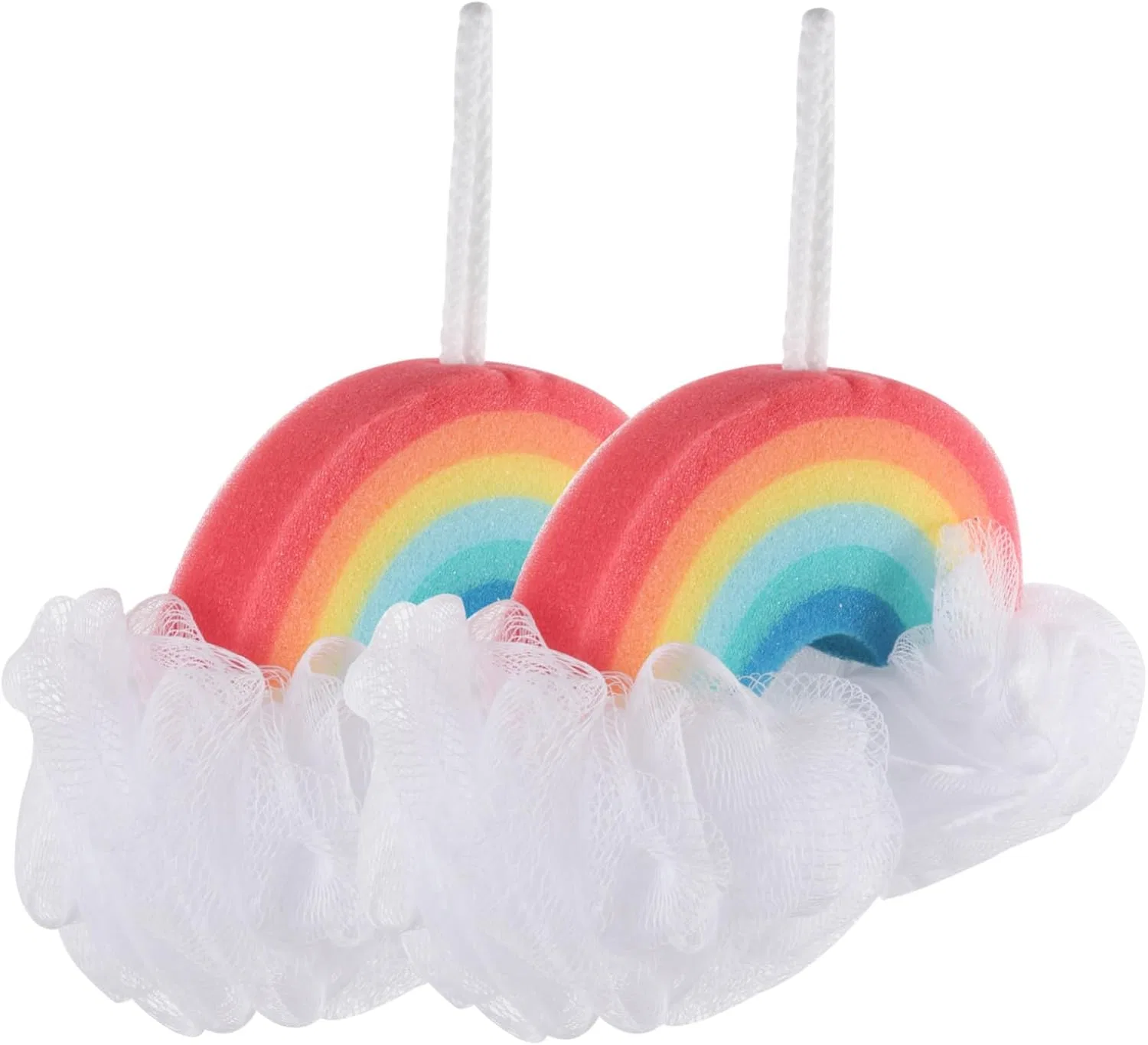 Набор мочалок для душа Regenbogen, 2 шт, ABOOFAN, 23x12x3.5 см
