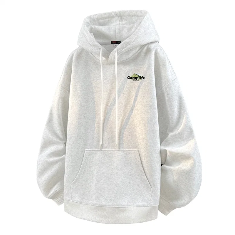 Детский худи унисекс на молнии с капюшоном BALENO, White Heather Gray