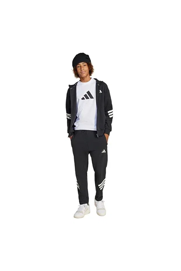 Детская куртка для девочек с принтом Sportswear Adidas, Black — фото 3