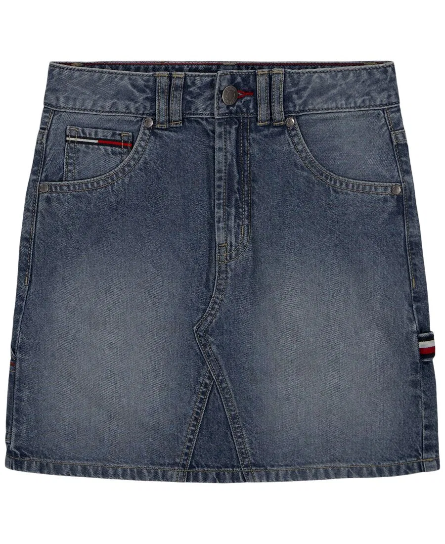 Джинсовая юбка-карго с молотковой петлей Tommy Hilfiger, Dekalb Wash