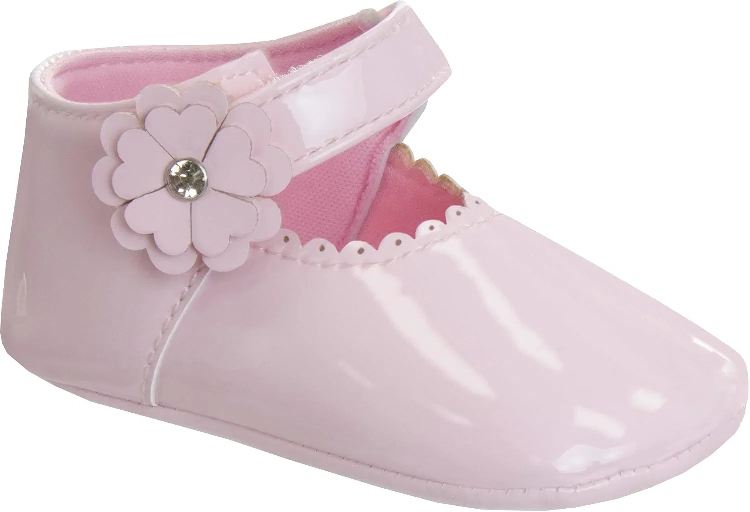 Детские туфли Мэри Джейн для девочек с бантом и принтом цветов Josmo, Pink Patent