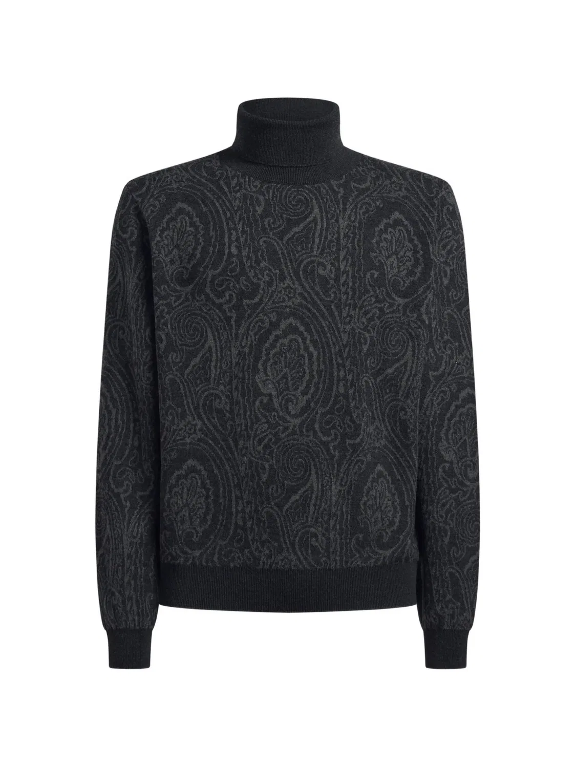 ETRO Свитер-гольф из шерстяного микса, черный