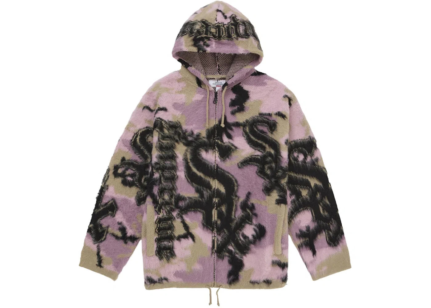 Мужской свитер с капюшоном Supreme Chicago White Sox Zip Up Hooded Sweater, Pink Camo