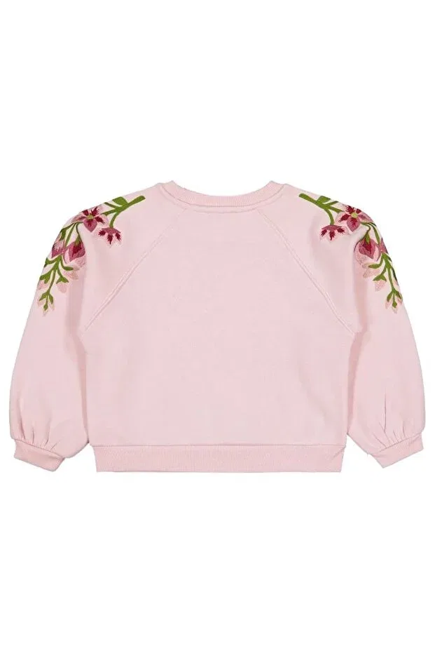 Детские свитшот для девочек с цветочной вышивкой Civil Girls, Light Rose Dried — фото 2