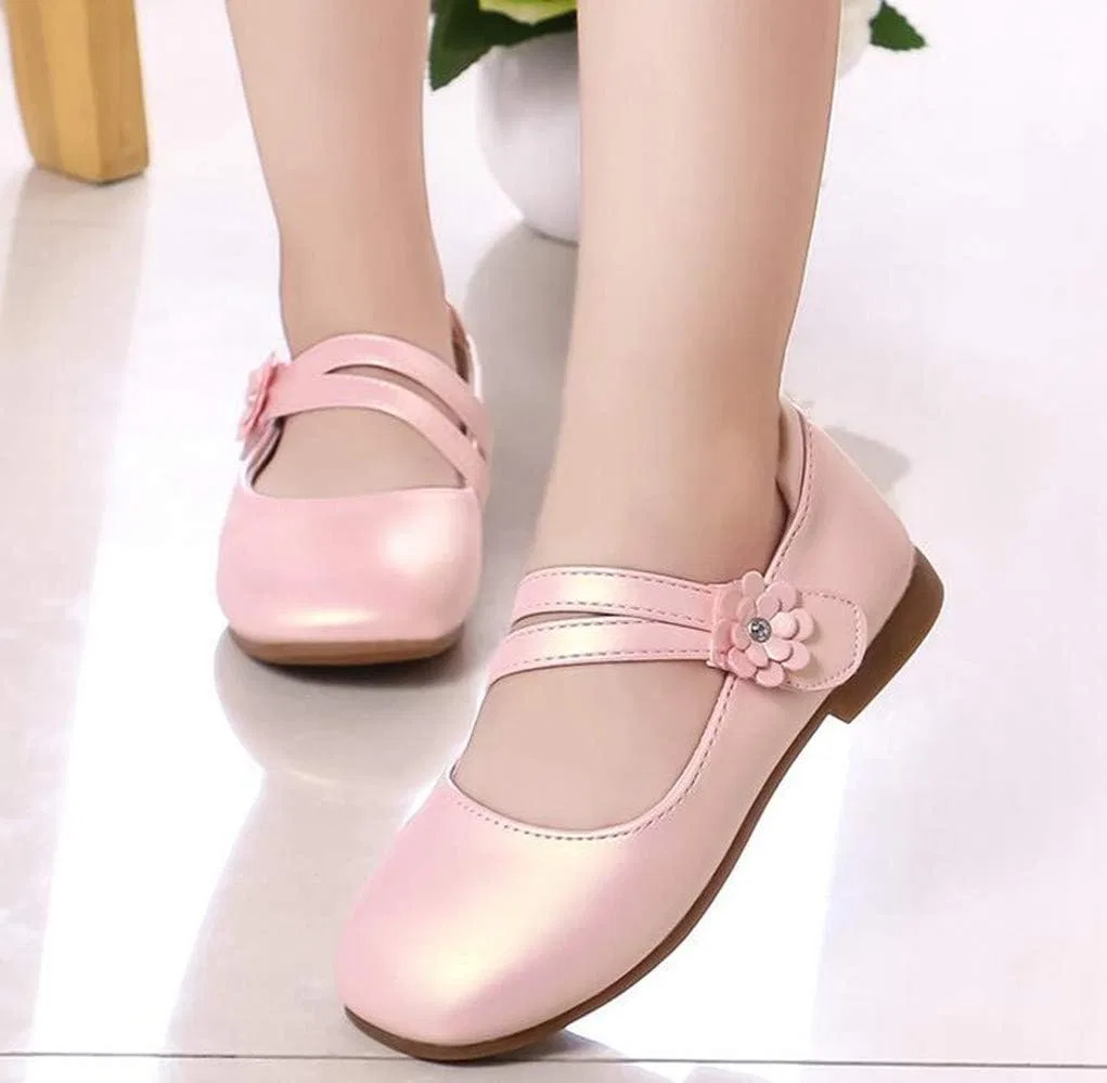 Детские туфли Мэри Джейн с принтом Princess Uniform School Ballet Flower LFHT, Pink — фото 4