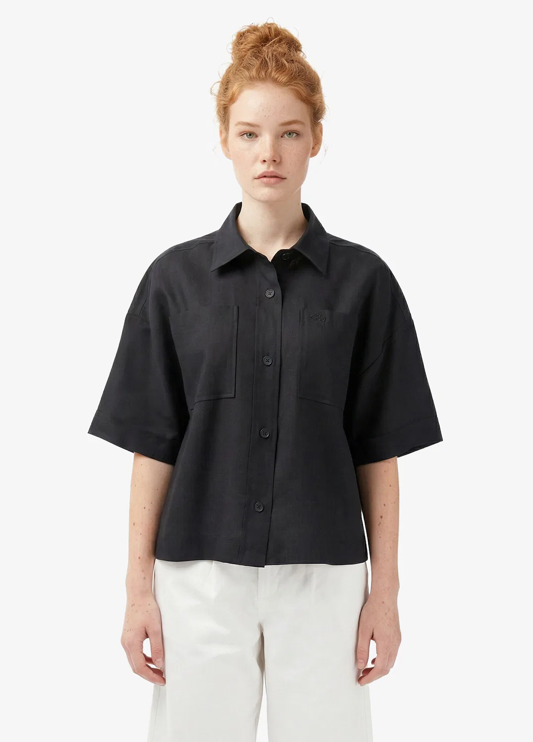 Блуза Lacoste Truvakar Kollu Relaxed Fit, черная