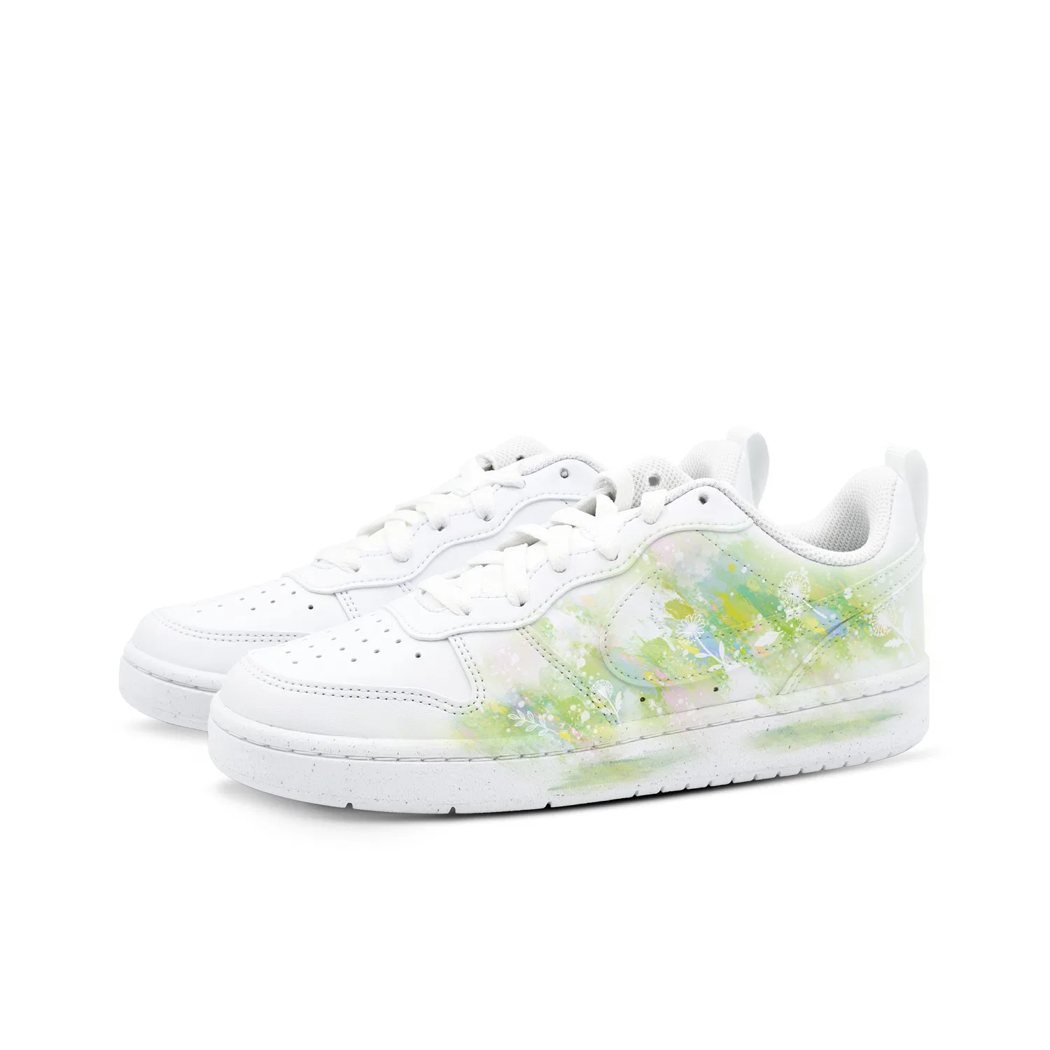 Детские кроссовки для скейтбординга с принтом Green Pink Nike — фото 4