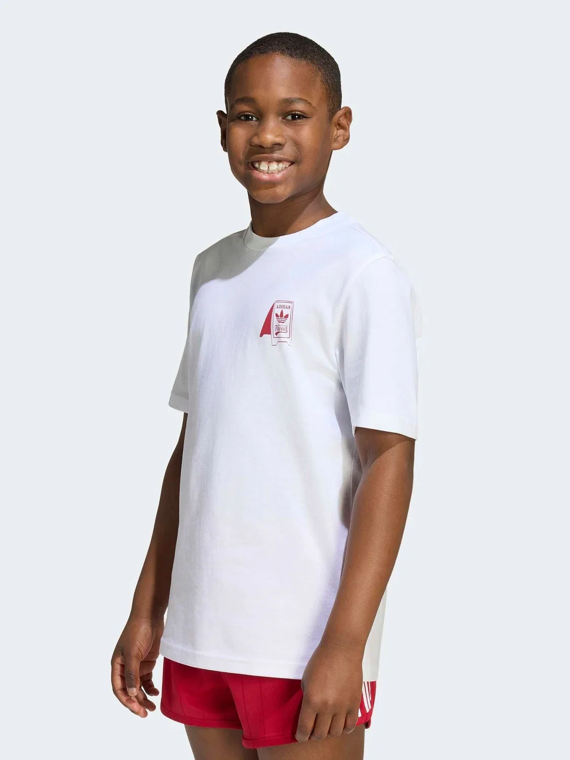Футболка свободного кроя Loose Footstand Tee, adidas Originals, белый