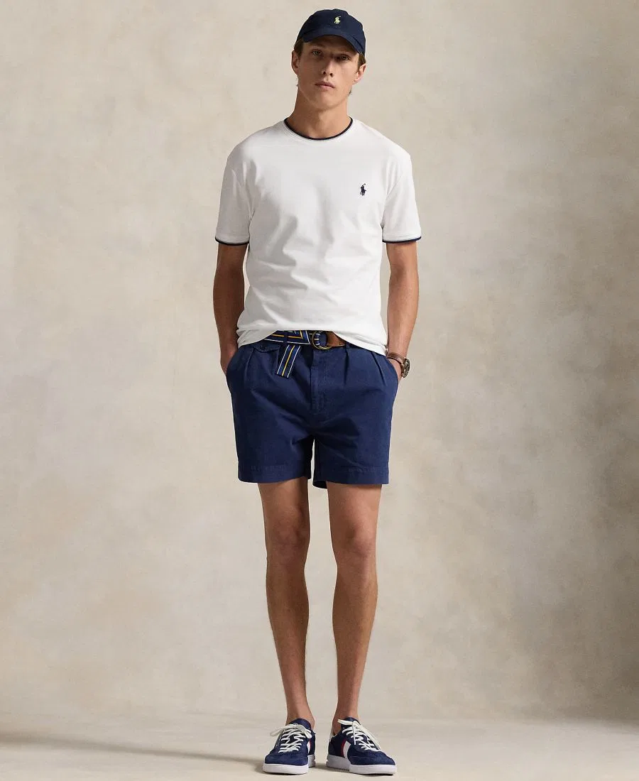 Футболка классическая из стрейч-сетки с вышивкой Polo Ralph Lauren, White — фото 2