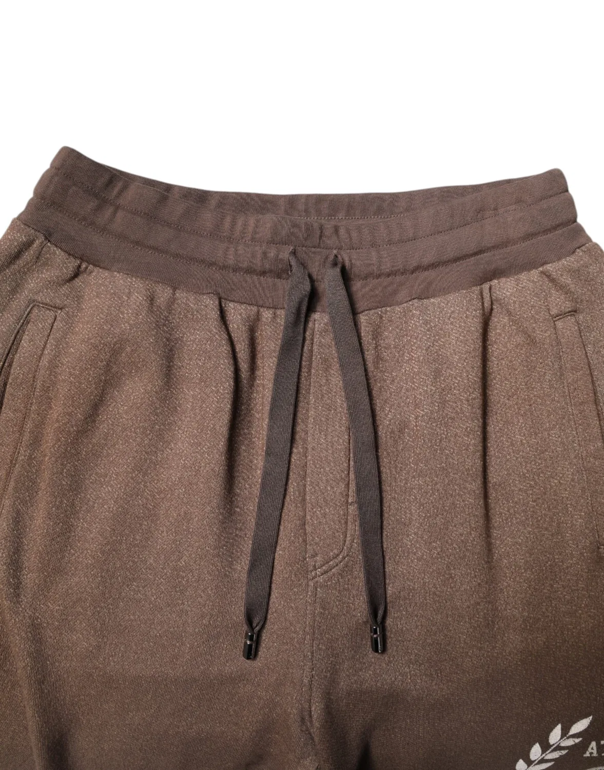 Мужские спортивные брюки на резинке с логотипом Dolce & Gabbana, Brown — фото 4