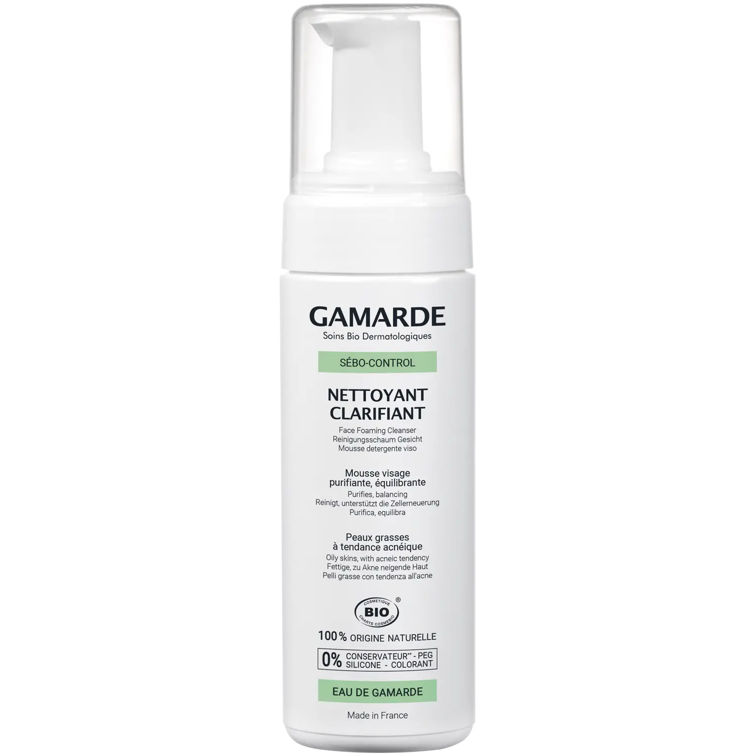 

Gamarde очищающая пенка для лица, 160 мл