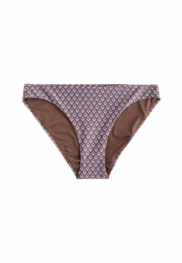 Плавки с принтом High leg fit Next, Chocolate Brown Geometric, коричневый/шоколадный — фото 2