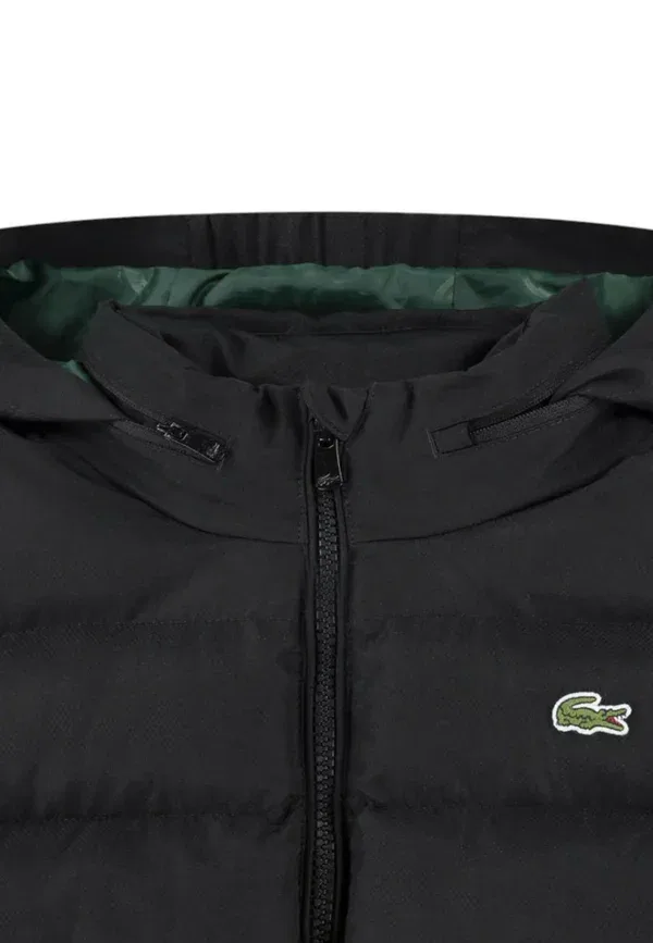 Пуховик Lcn средней плотности, зимняя куртка Lacoste, черный — фото 3